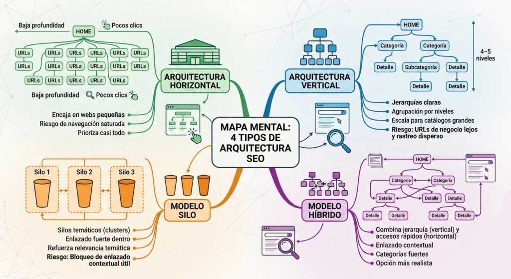 Arquitectura web en SEO que se pueden usar
